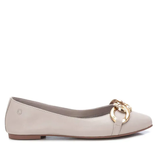 Carmela 16055101 ballerines cuir blanc chaîne