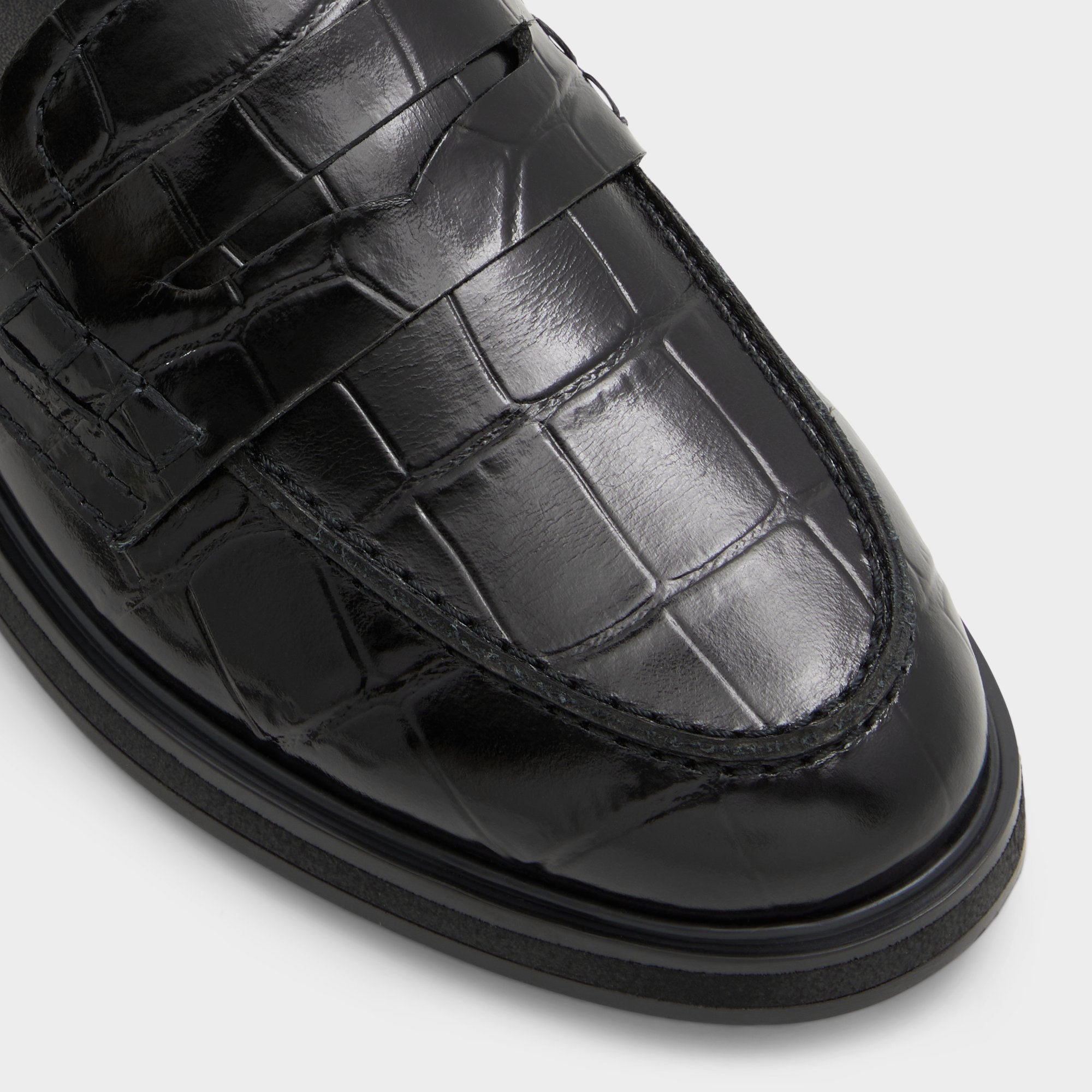 ALDO Lededanten mocassins talon bloc croco