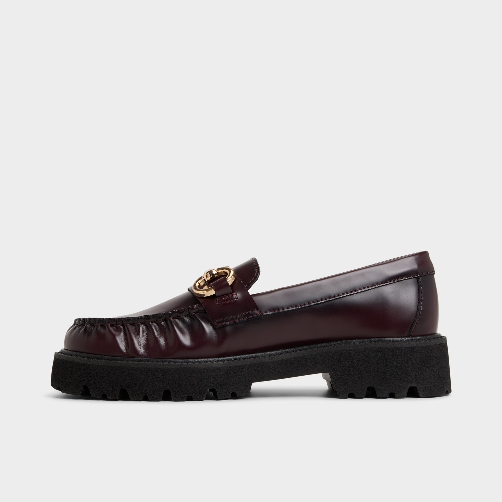 Aldo Danrose mocassins femme bordeaux crantés