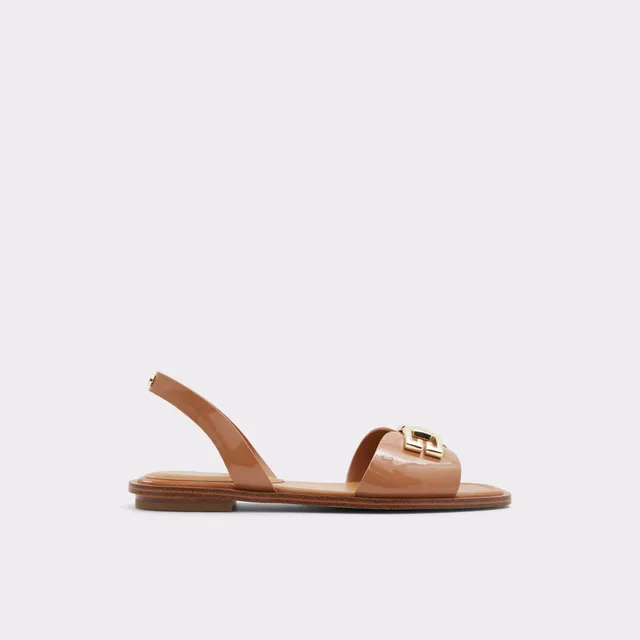 ALDO Agreinwan sandales plates beige boucle doree
