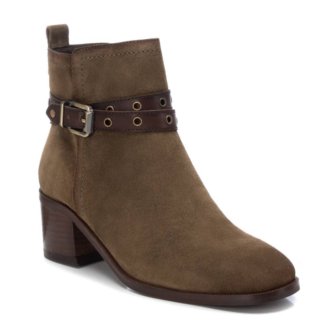 Carmela 16173403 bottines suède vert talon campera