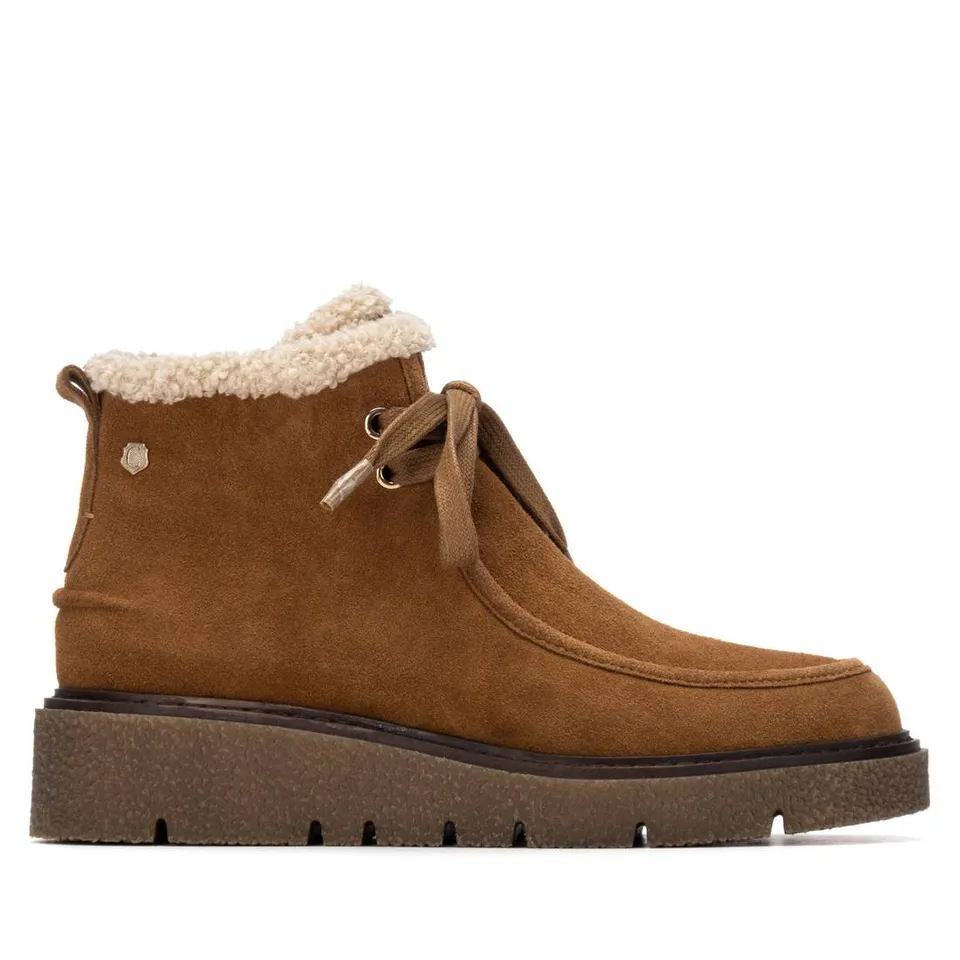 Carmela 16267002 bottine cuir camel fourrée