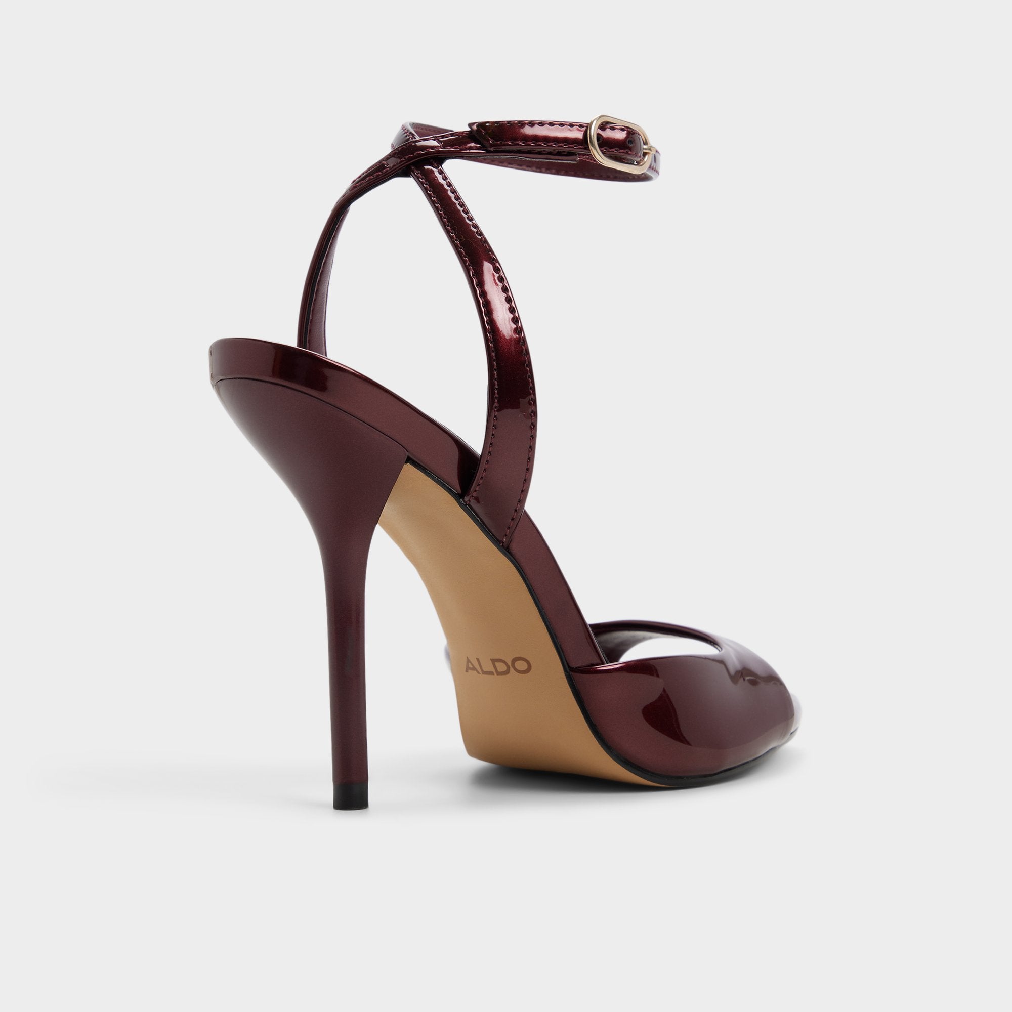 Aldo Forevermore sandales à talon bordeaux verni