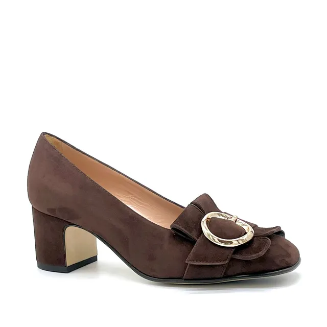 ELATA 53526 escarpin daim marron talon 5,5 cm