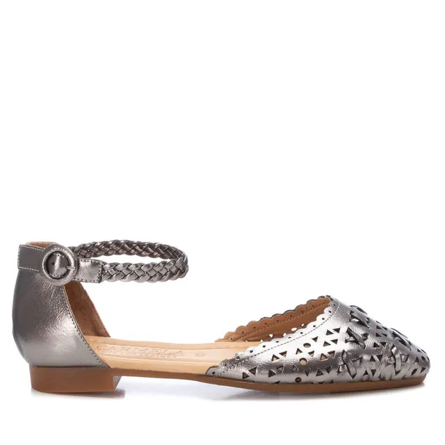 Carmela 16067107 ballerine femme cuir gris ajourée