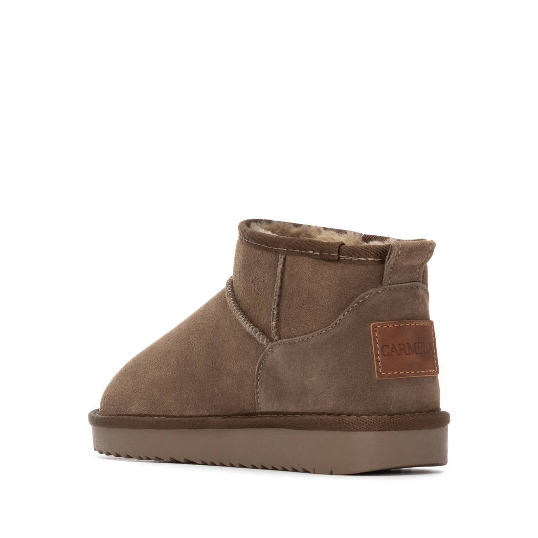 Carmela 16263501 bottine femme kaki fourrée plate