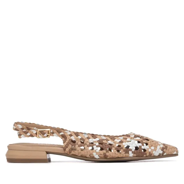 Carmela 16312907 ballerine cuir beige tressée bride