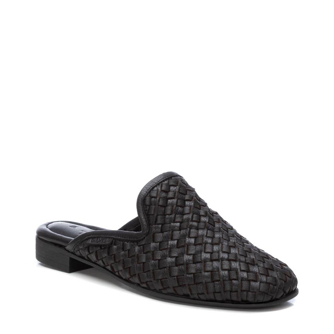 Carmela 16127301 sabot cuir noir tressé