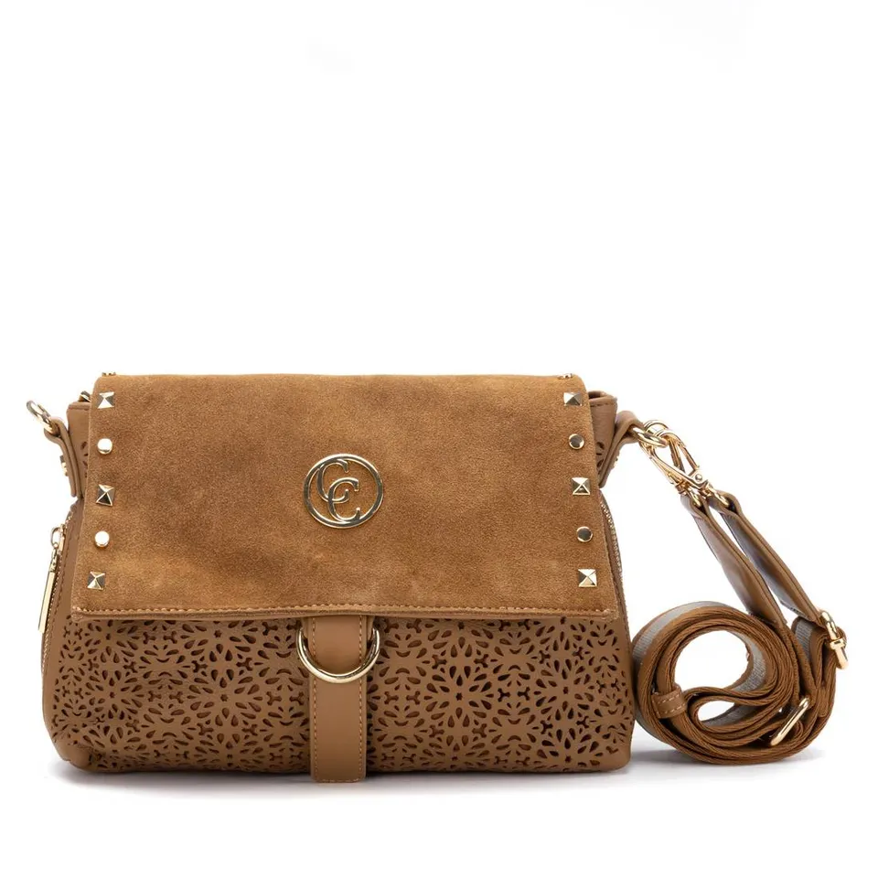 Carmela 18621002 bandoulière camel rabat 28 cm