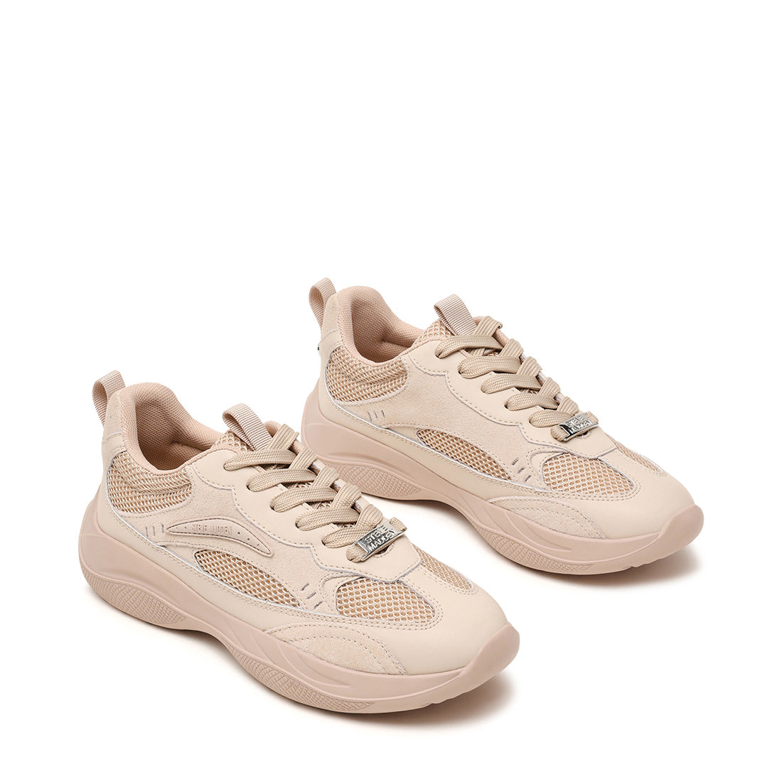 Steve Madden Premio-E baskets plateforme taupe 7 cm