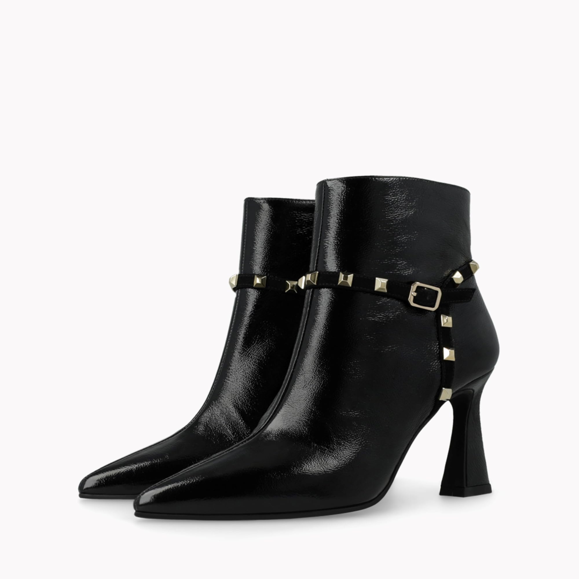 LODI Relle bottines cuir noires talon confort