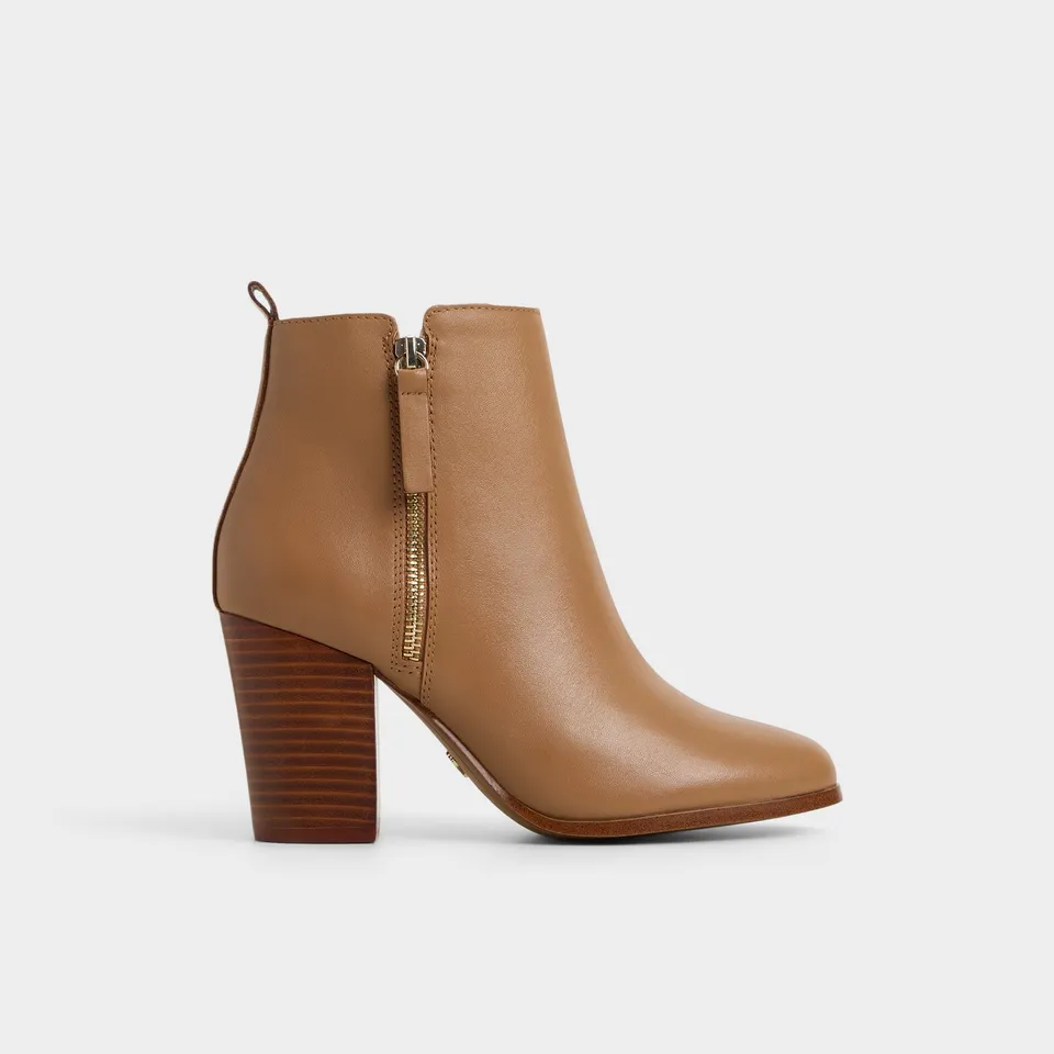 ALDO Noemieflex bottine cuir talon bloc fermeture zip