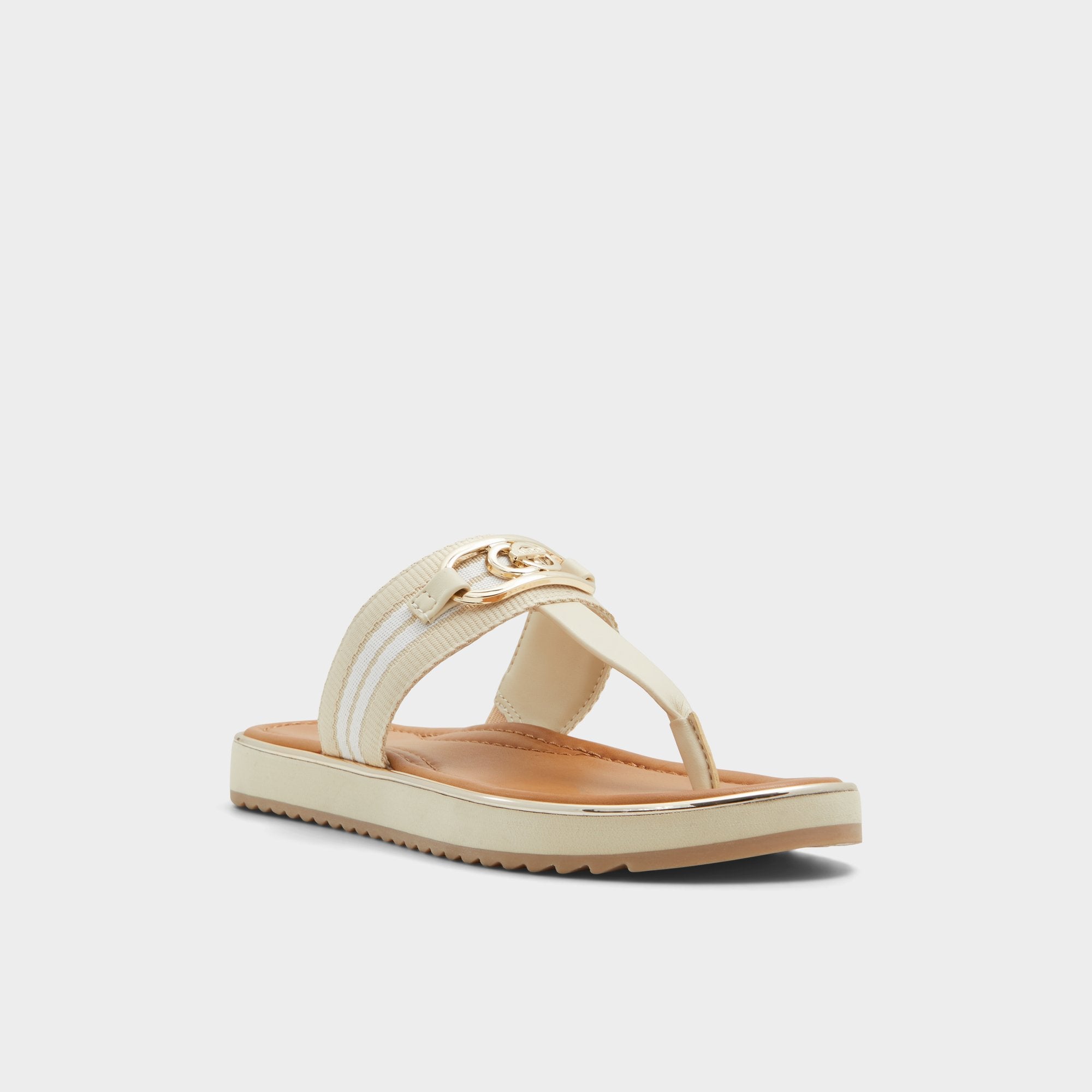 ALDO Nesien sandales plates beige matelassées