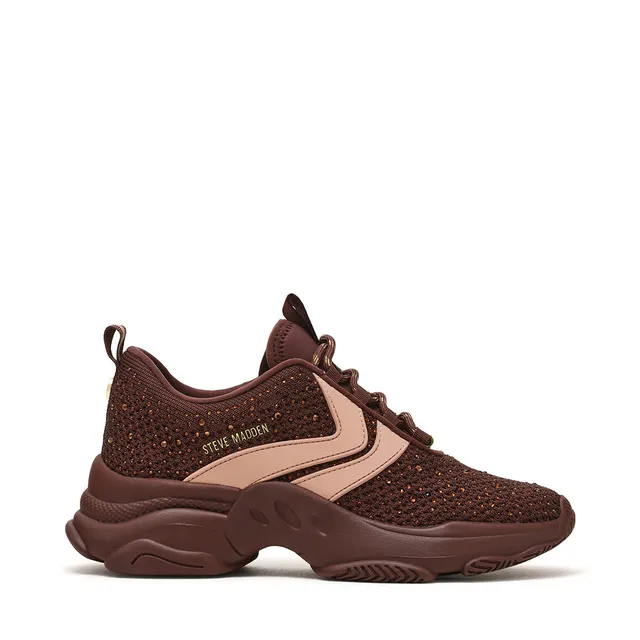 Steve Madden ST-RE baskets femme marron taupe lacets