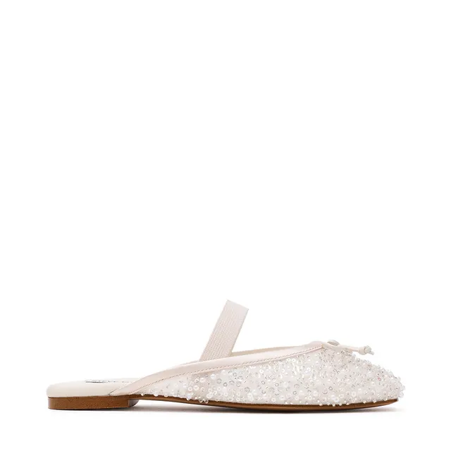 Steve Madden Cutesy-SEQ ballerine ivoire tissu sans lacet