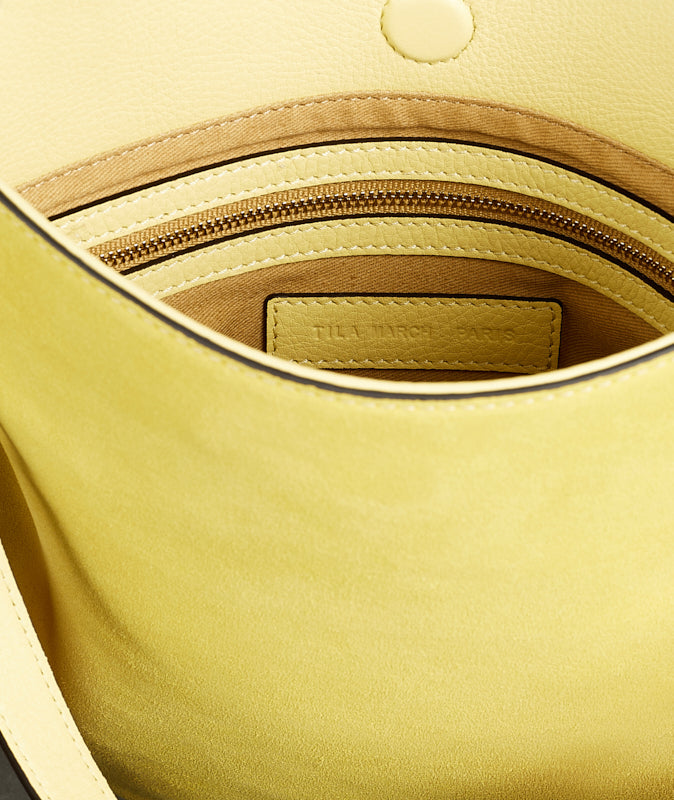 Tila March Evelyne Hobo sac bandoulière daim Citron