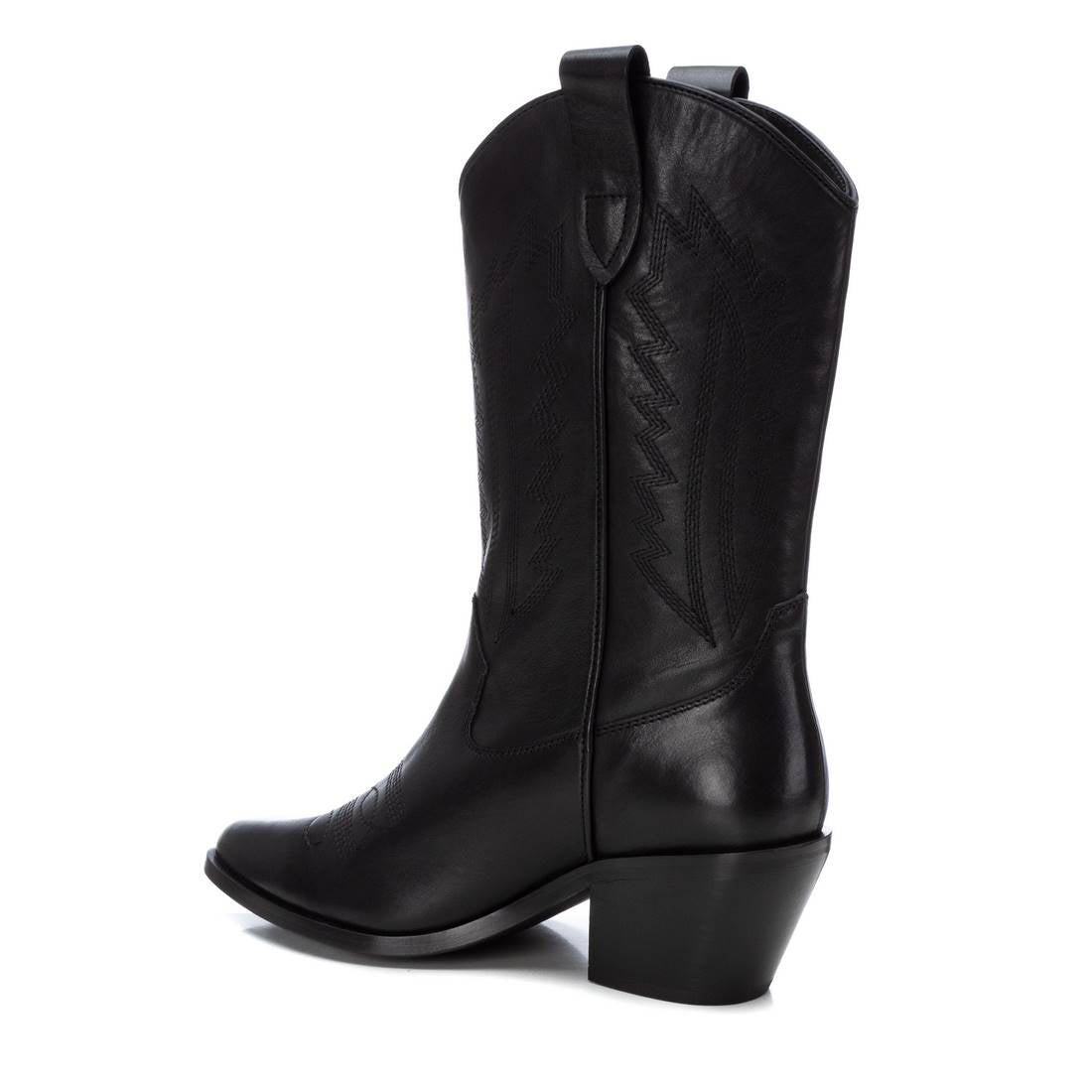 Carmela 16177401 bottes cuir noir talon 6 cm