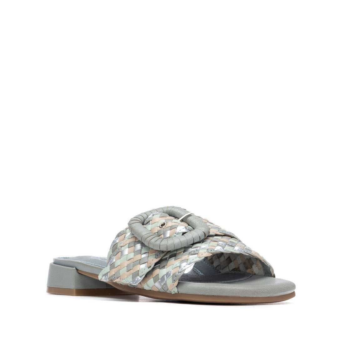 Carmela 16315203 sandales femme jeans cuir tressé