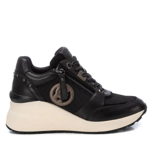 Carmela 16184403 baskets femme noir compensé 6cm