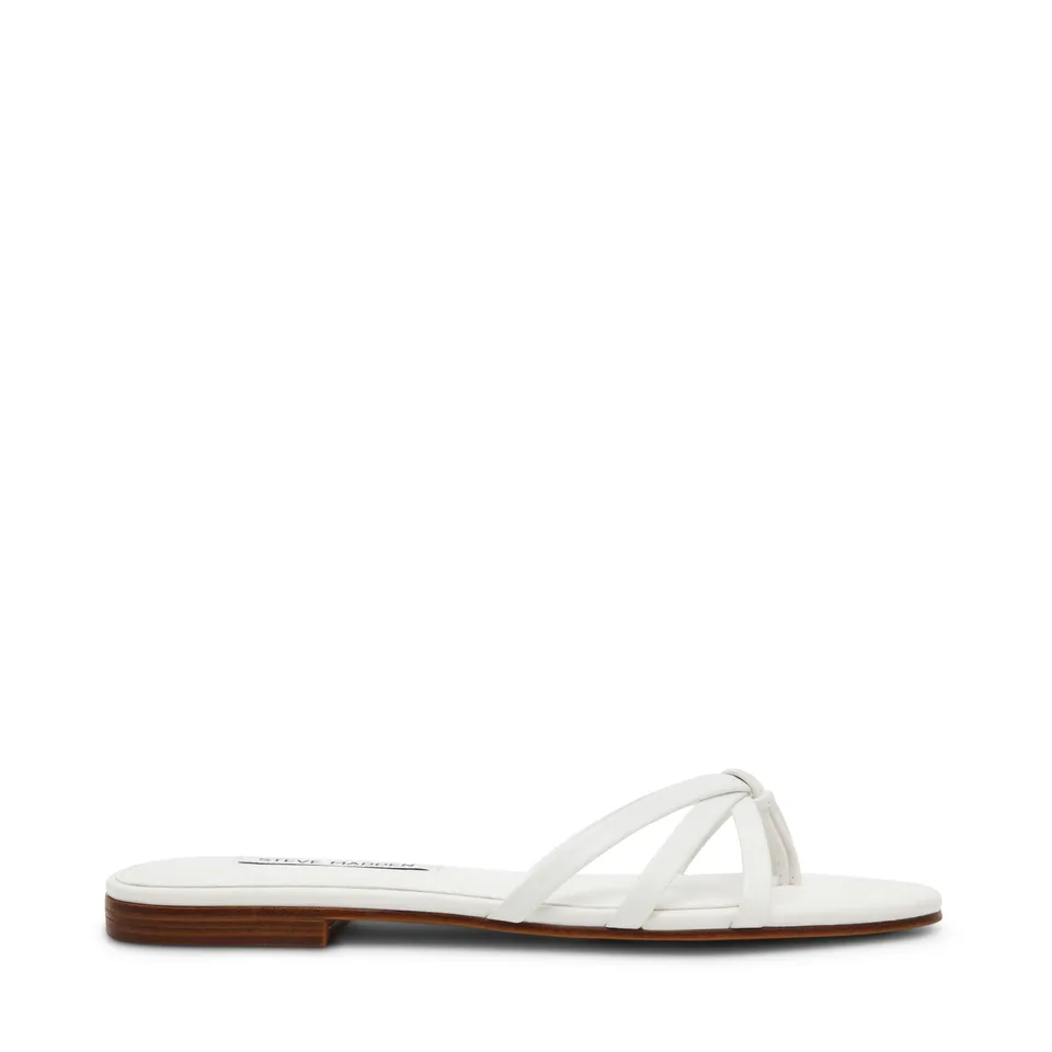 Steve Madden Calissi sandales plates cuir blanc