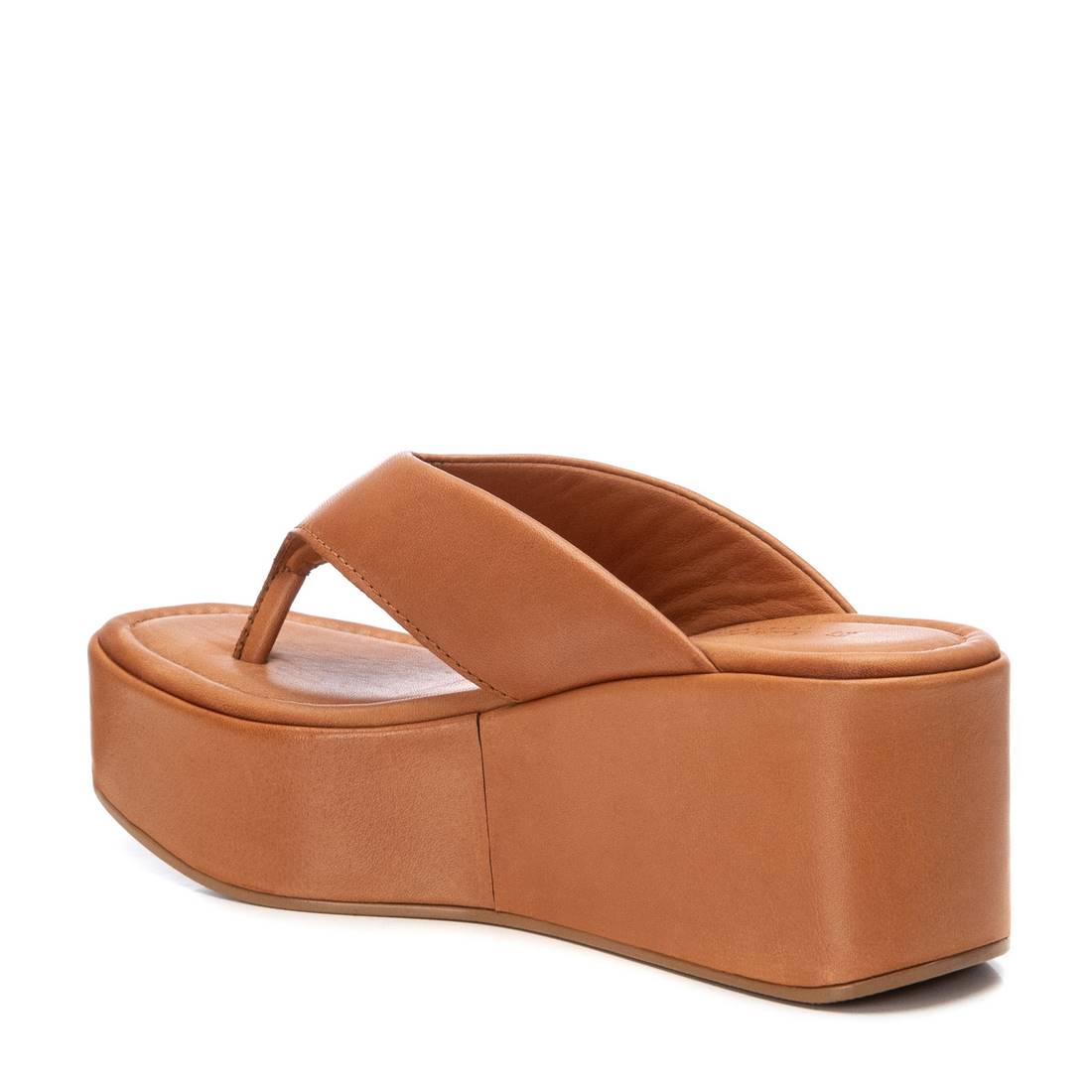 Carmela 16081001 sandales cuir marron compensées 7 cm