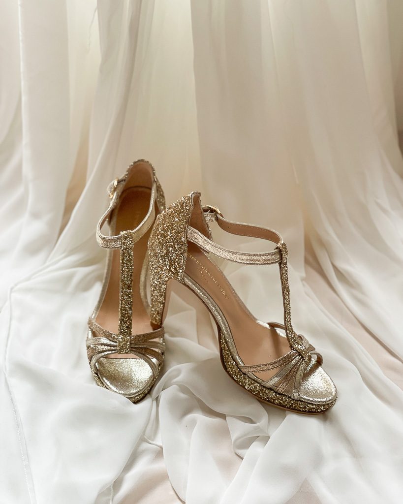 Dessine Moi Un Soulier Chloé plateforme sandale glitter champagne