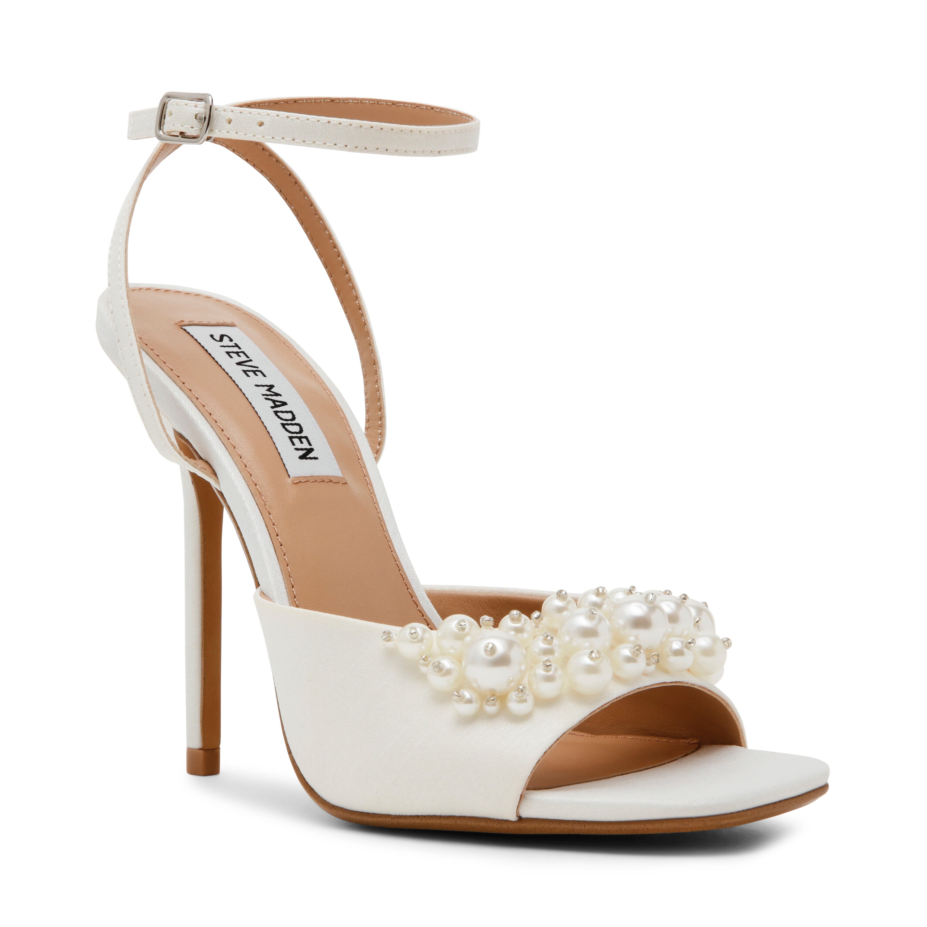 Steve Madden Atheria sandales ivoire satin 11 cm