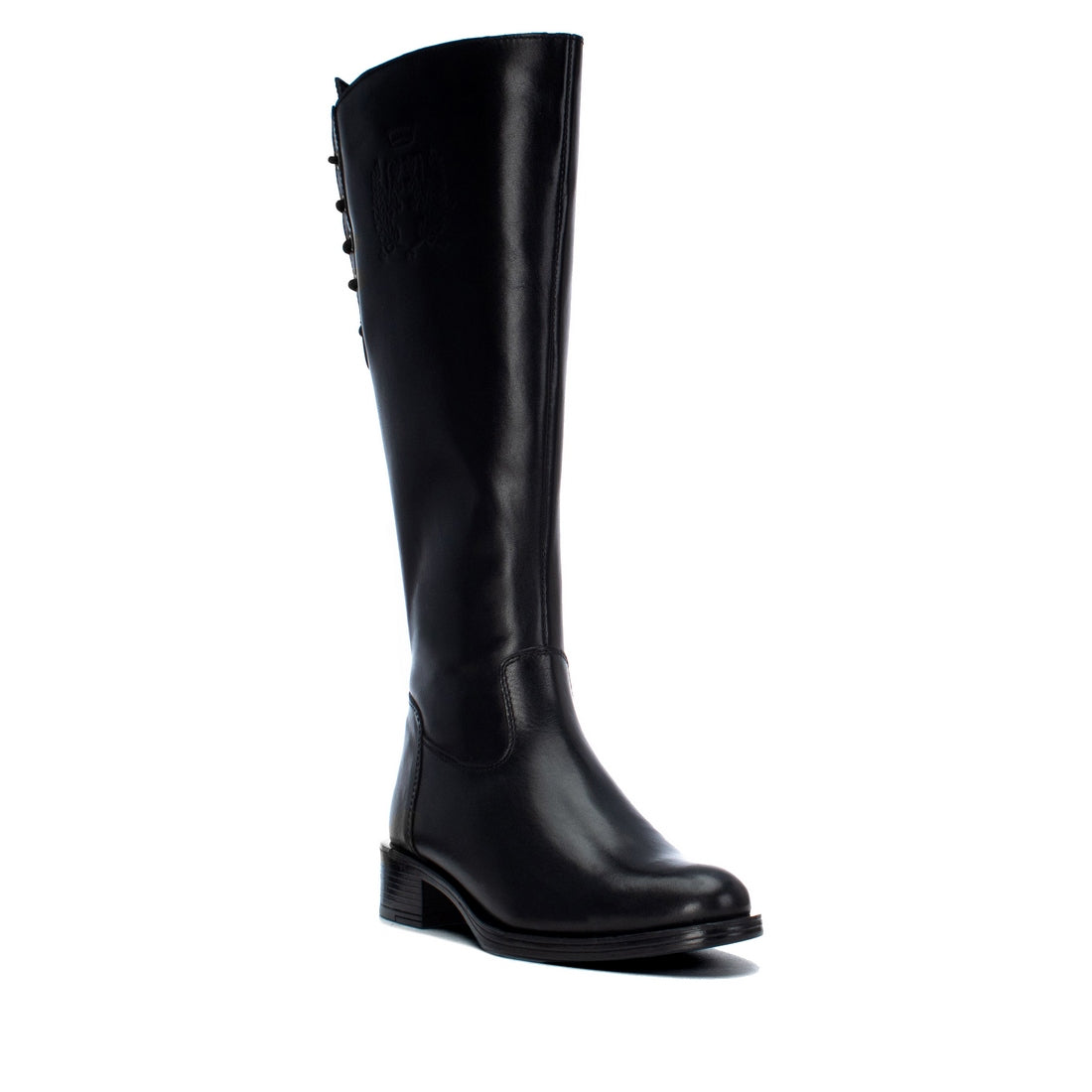Carmela 16401001 botte haute cuir noir talon