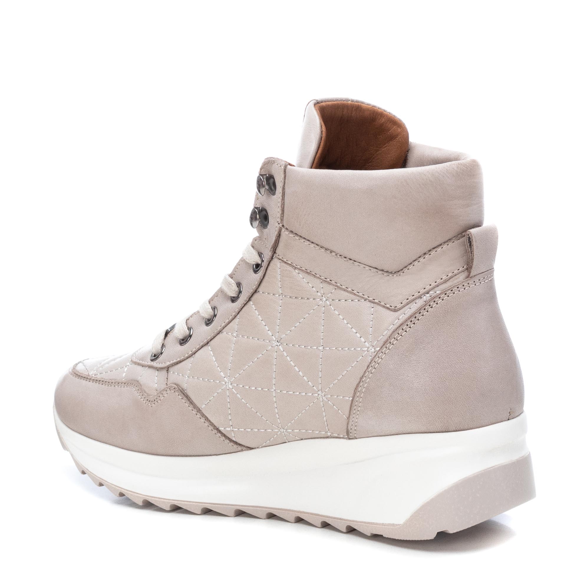Carmela 16027902 basket montante cuir blanc talon 4 cm