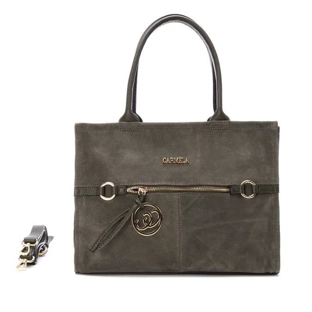 Carmela 186173 18617304 sac cuir kaki