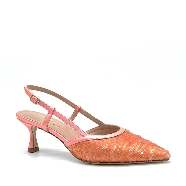 Elata 14146 slingback paillettes orange
