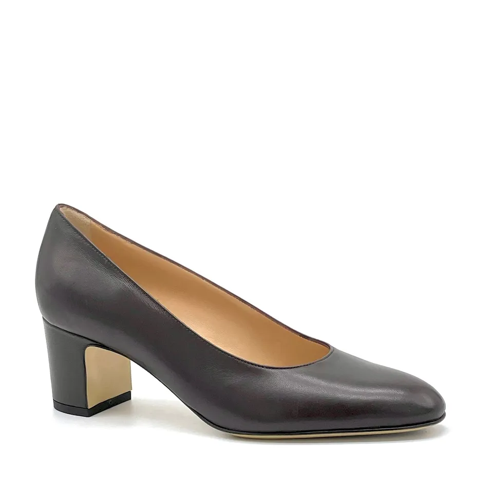 ELATA 56520 escarpins cuir marron talon 5,5 cm