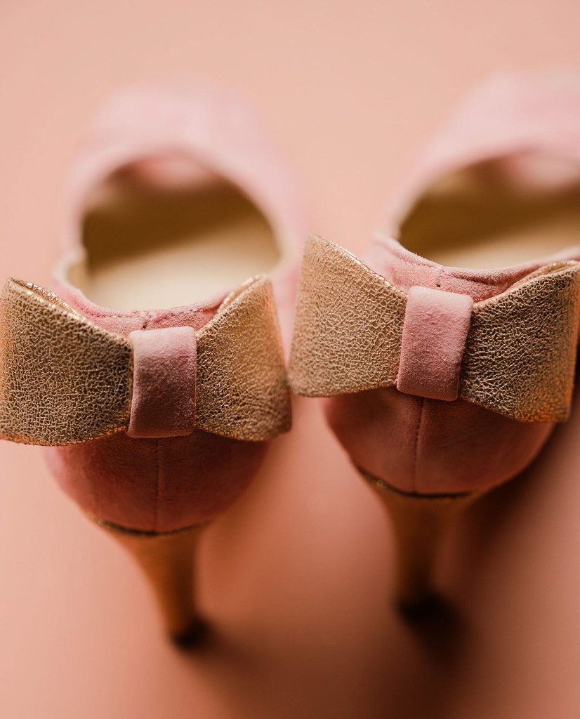 Dessine Moi Un Soulier escarpin brides croisées blush or rose