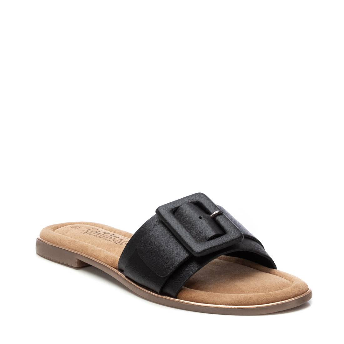 Carmela 16240601 mules cuir noir plats