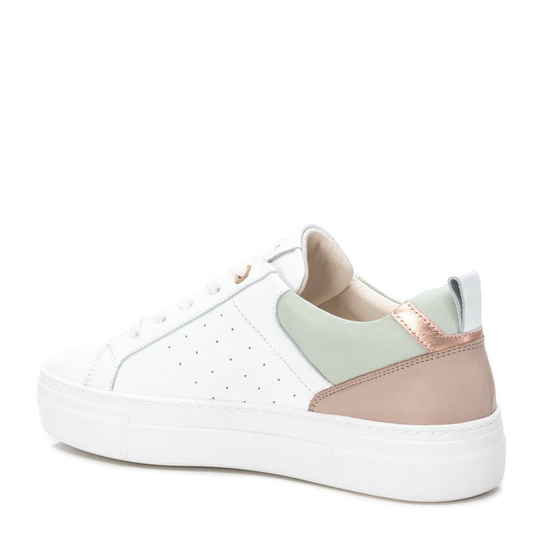 Carmela 16133302 basket cuir verte lacets