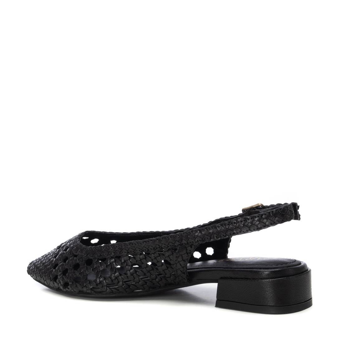 Carmela 16218308 ballerine cuir noir tressé
