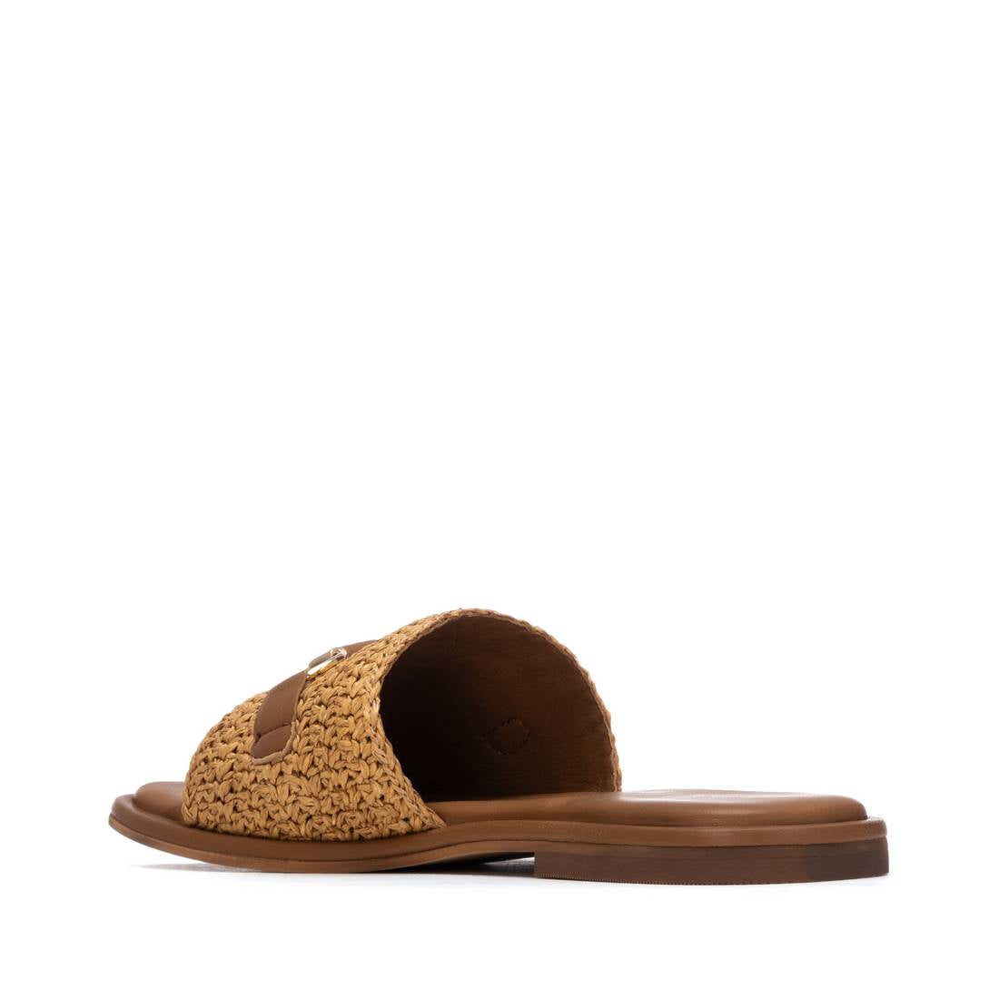 Carmela 16328801 sandales femme camel plat rafia
