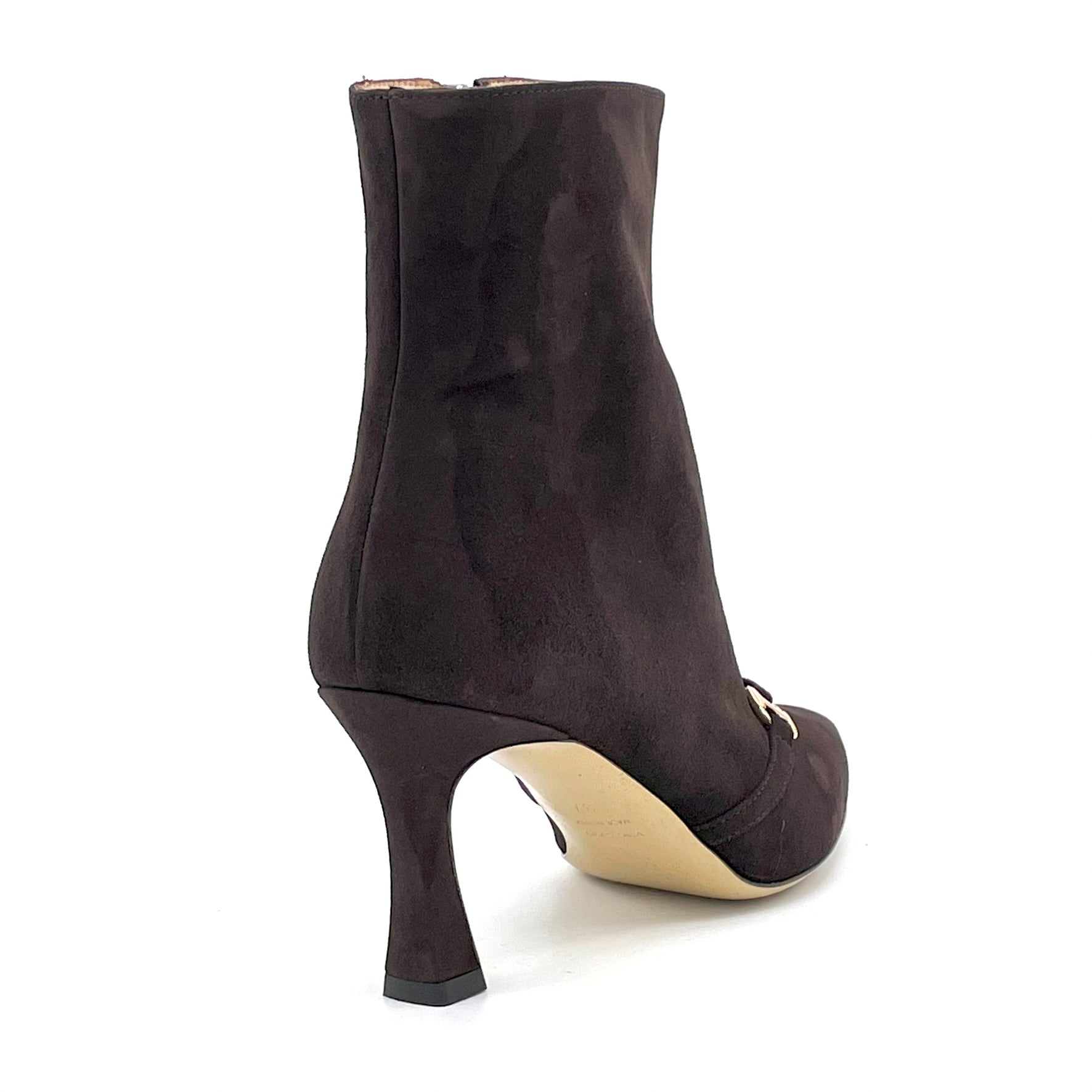 ELATA 56533 bottine daim marron talon 7,5 cm