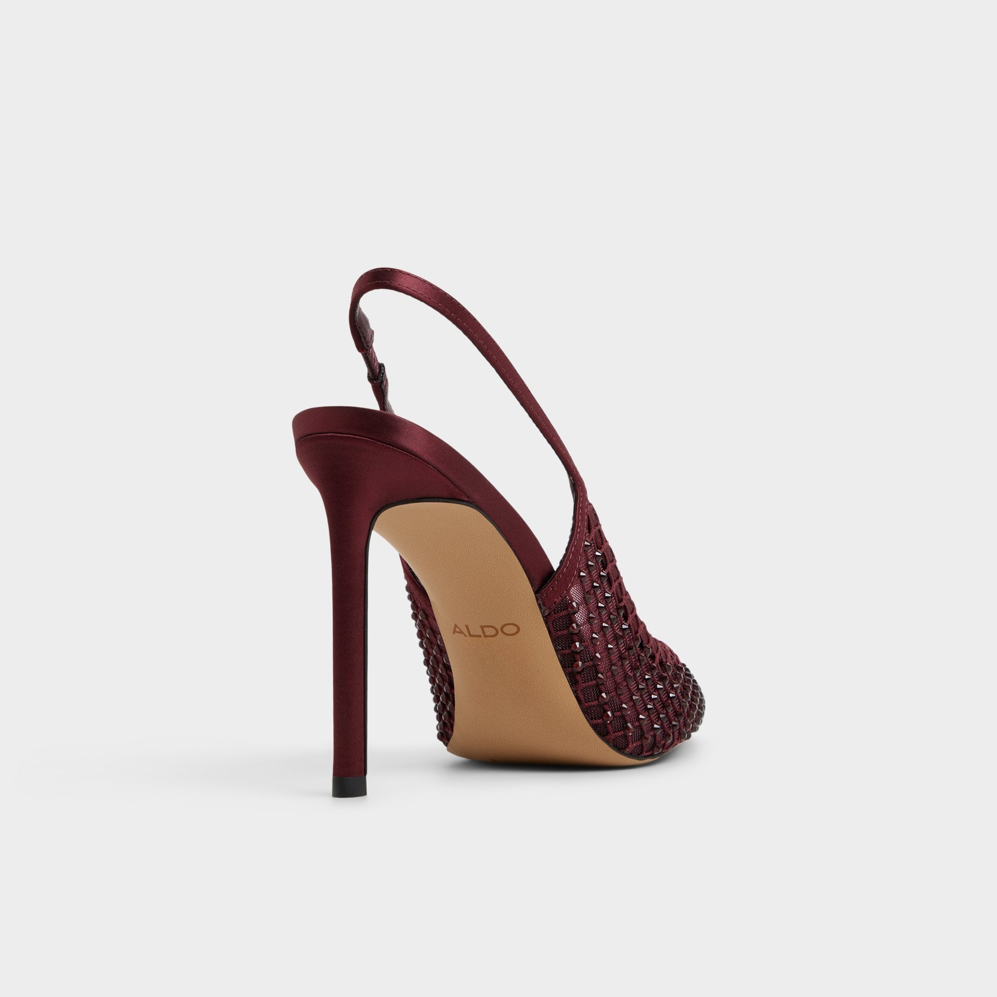 Aldo Marciana bottines strass bordeaux talon