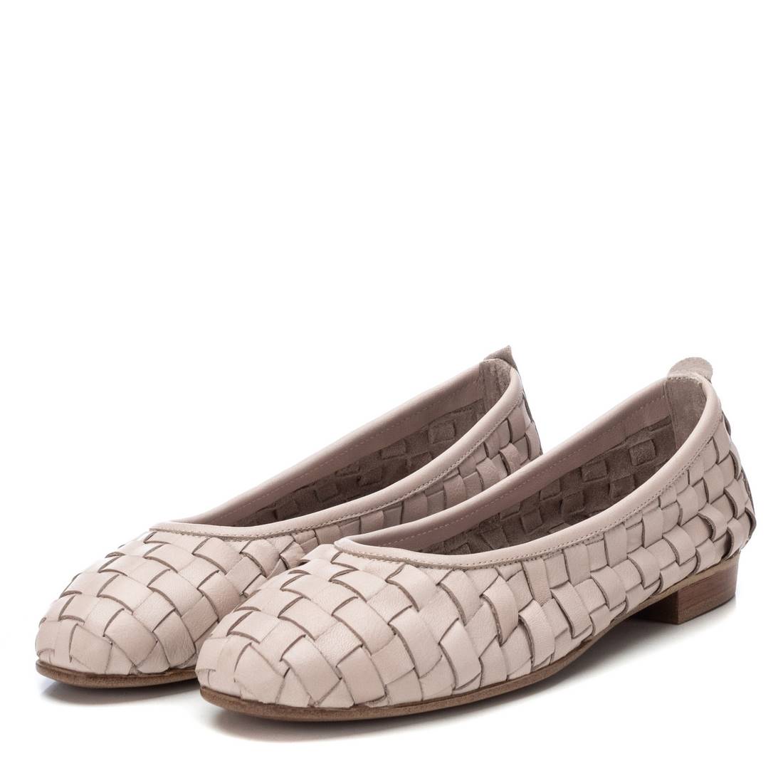 Carmela 16166204 ballerine cuir taupe tressé