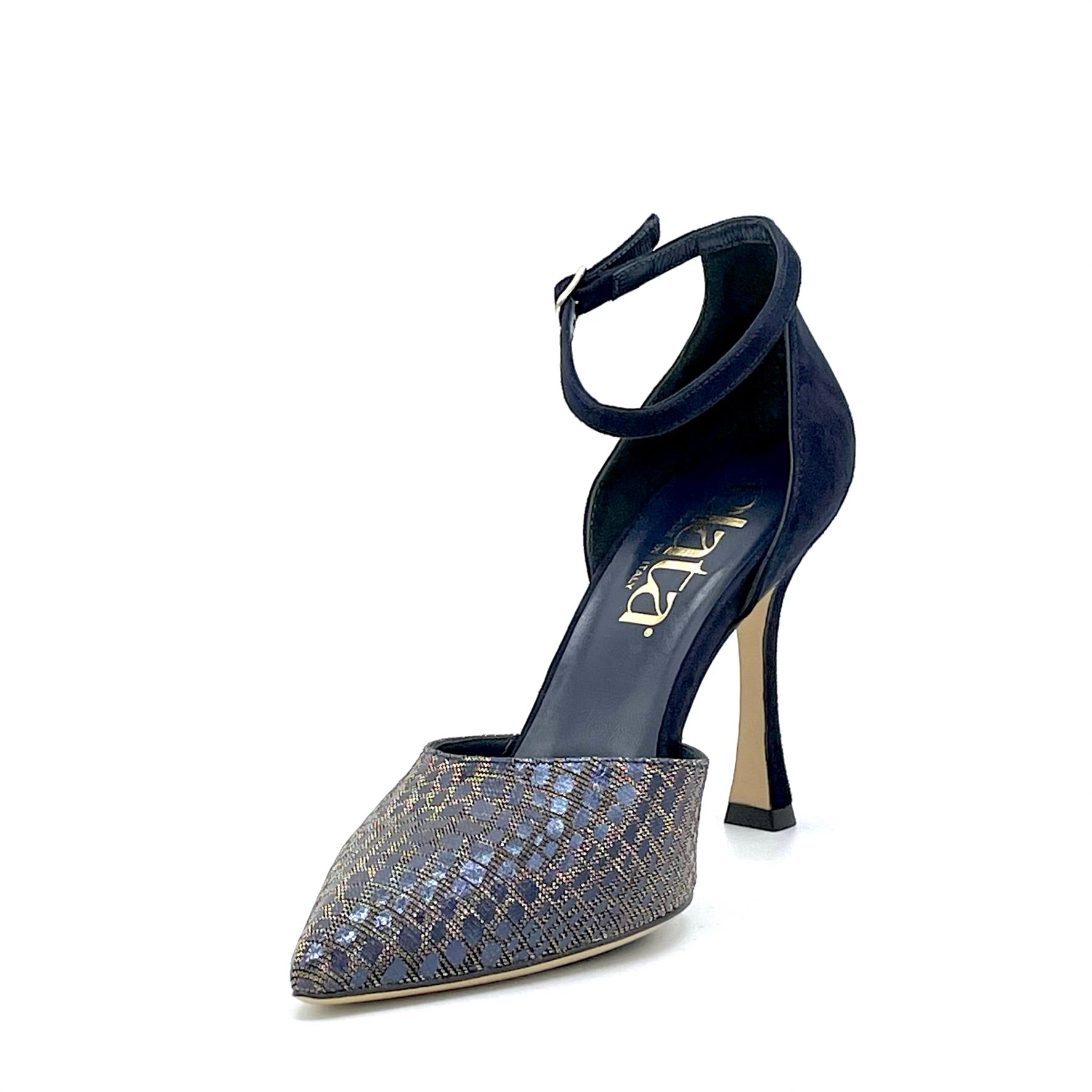 Elata 54501 escarpin D’Orsay bleu talon 9,5 cm