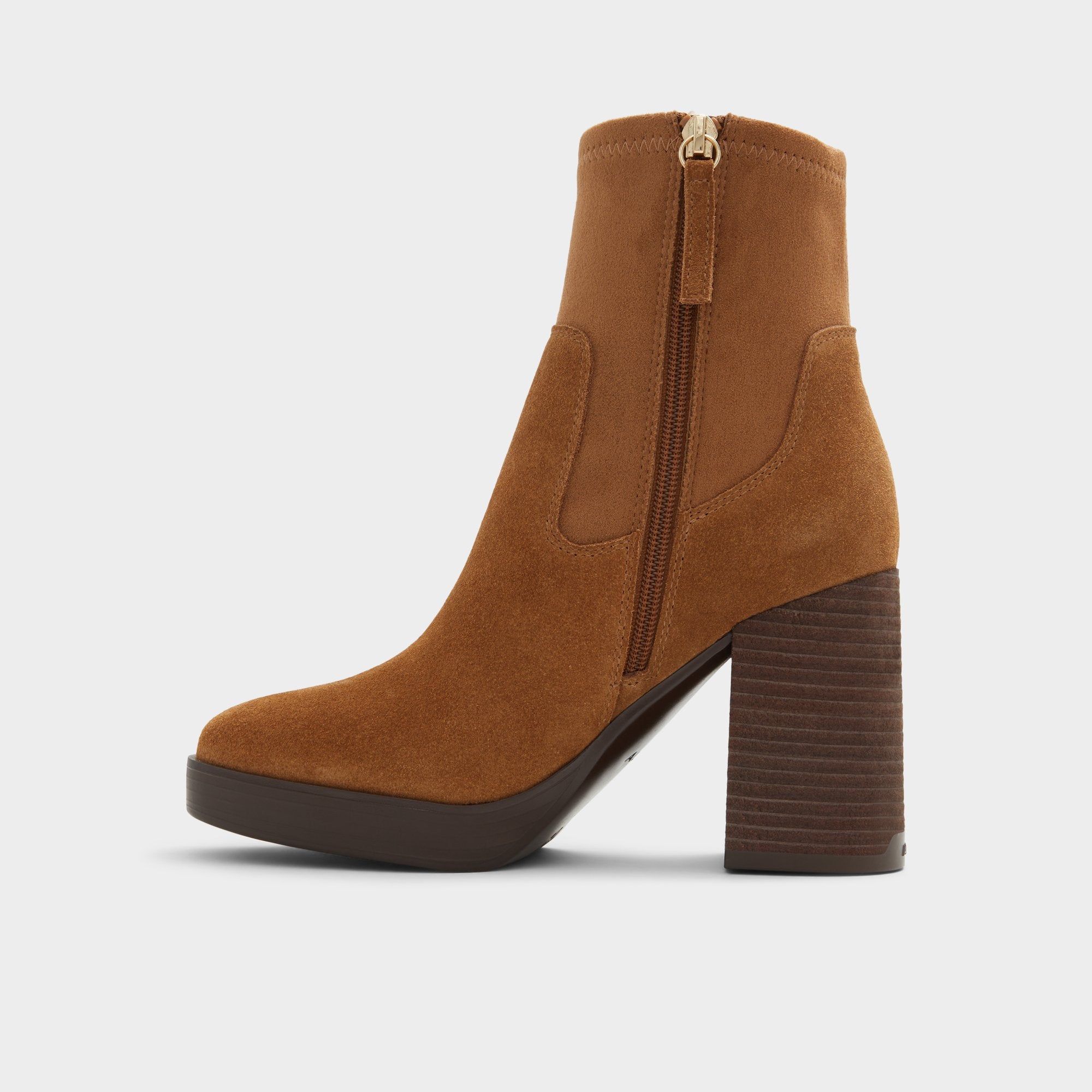 ALDO Voss bottines talon bloc marron