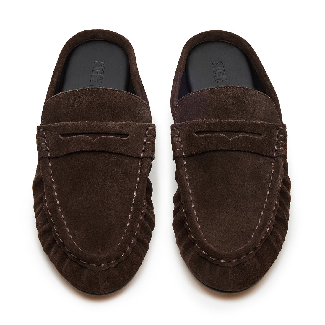 Steve Madden Rafe mule daim marron chocolat slip-on