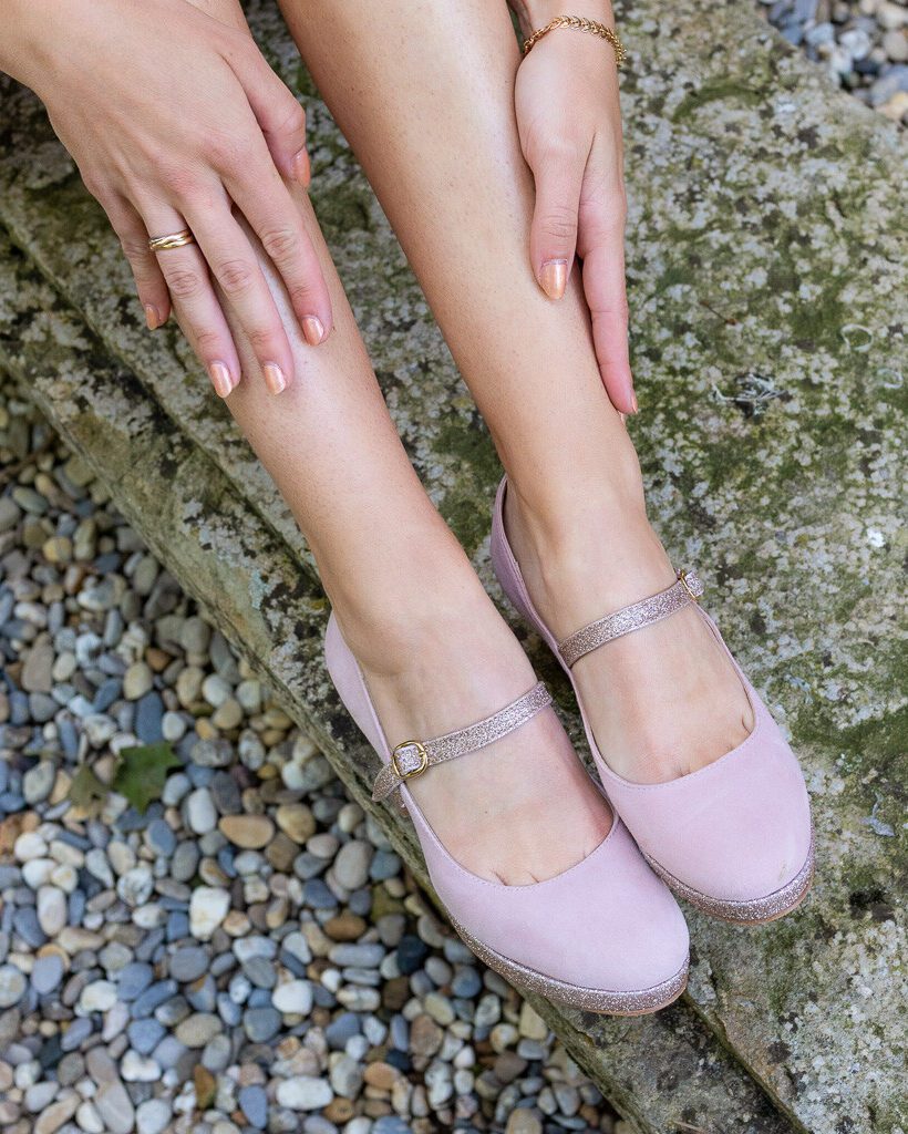 Dessine Moi Un Soulier escarpin plateforme rose dragée 38,5 cuir