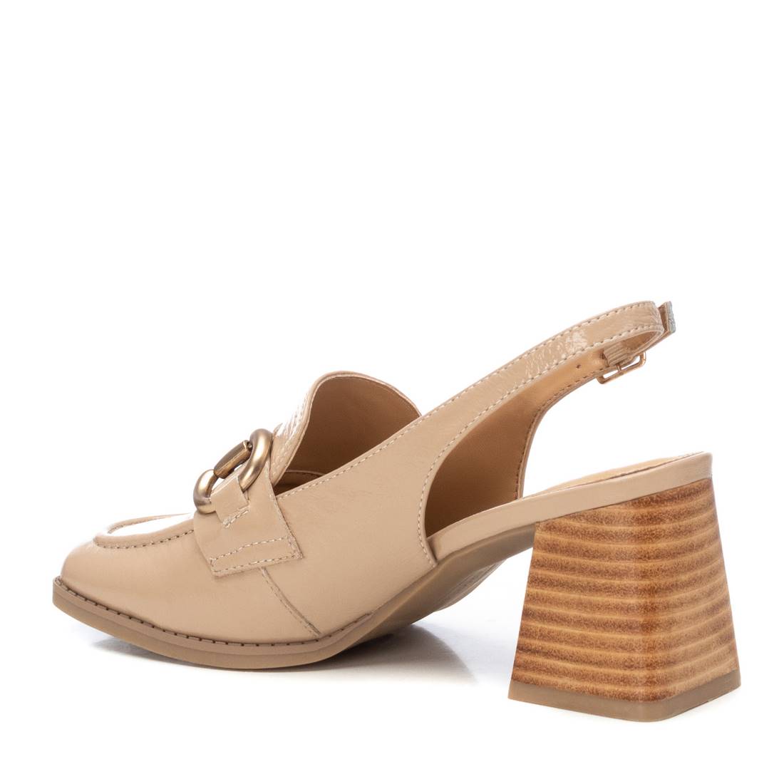 Carmela 16144603 mule marron cuir verni talon large