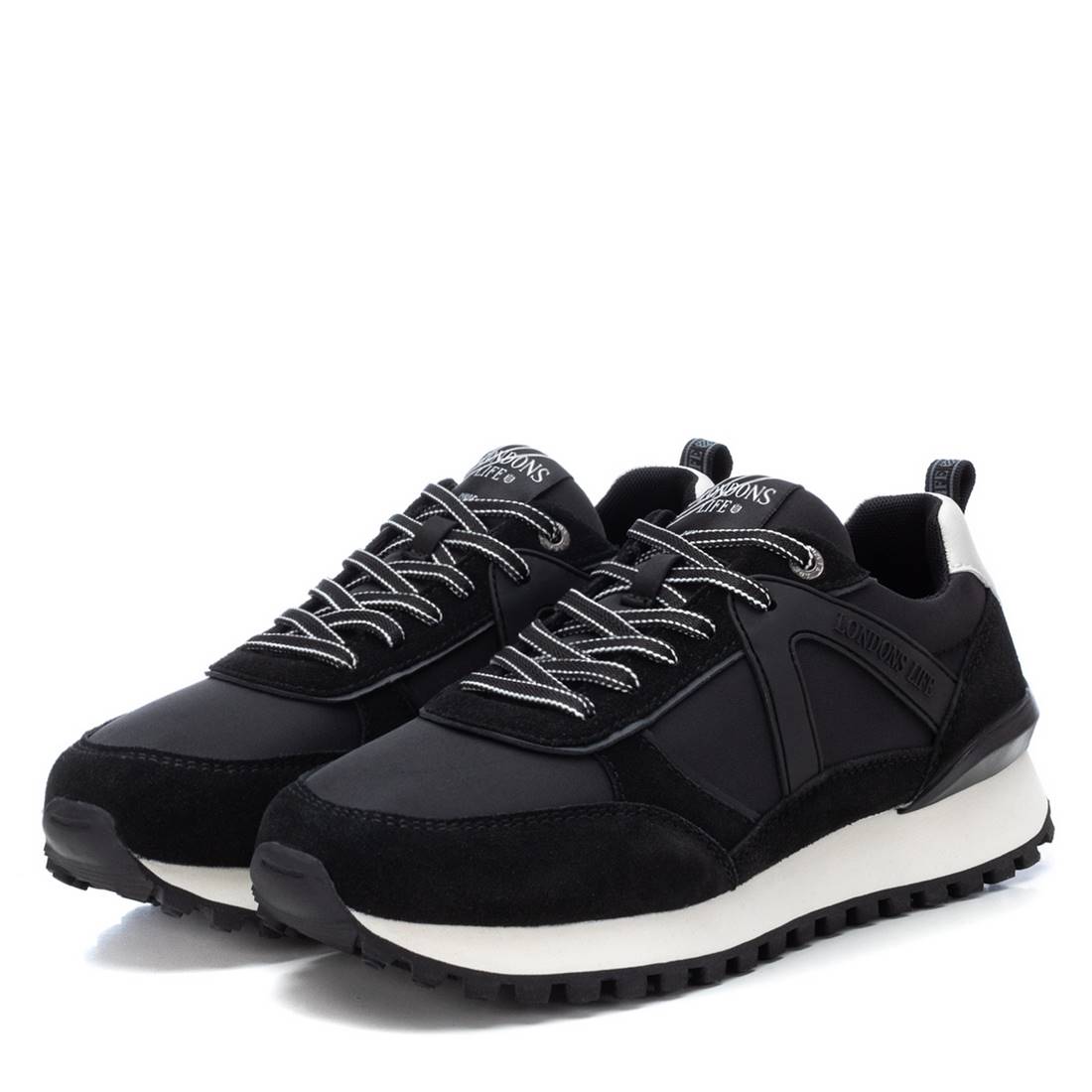 Carmela 16110301 basket homme noire serraje lacets 39-45