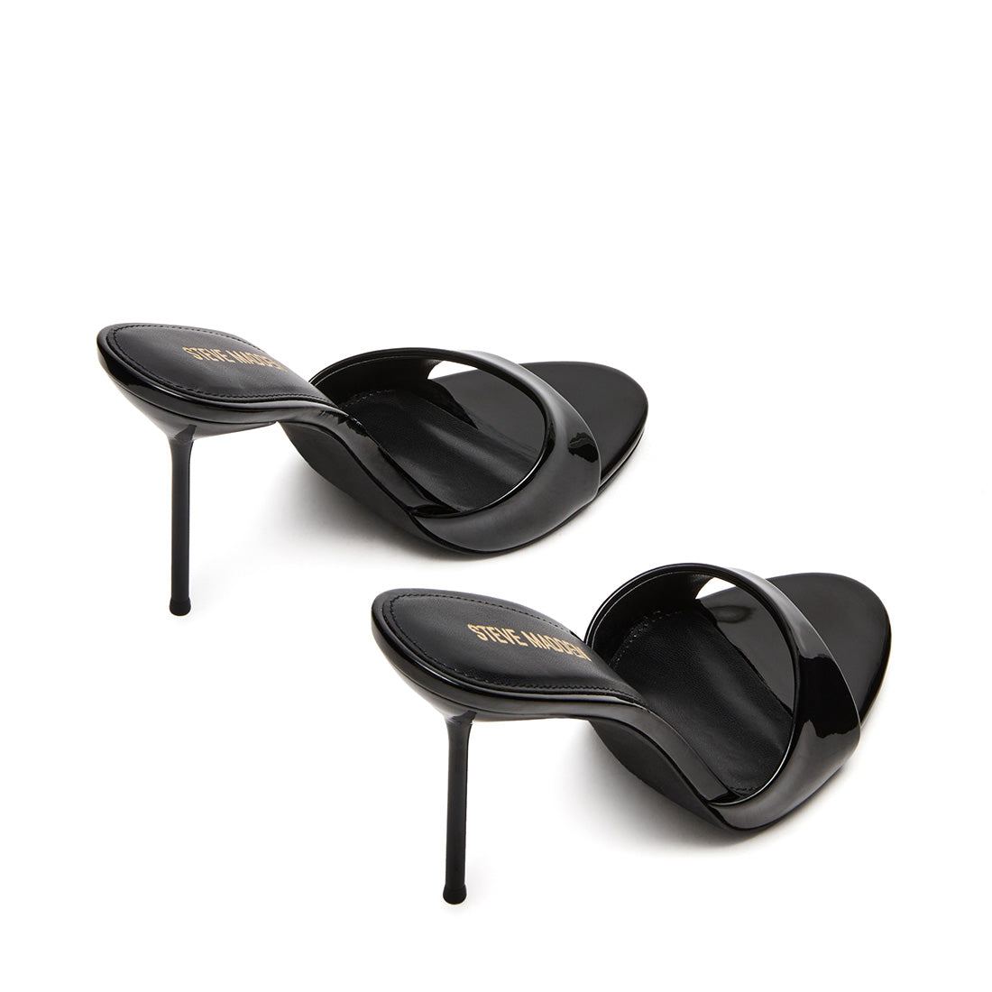 Steve Madden Davina sandale vernie noir talon 10 cm