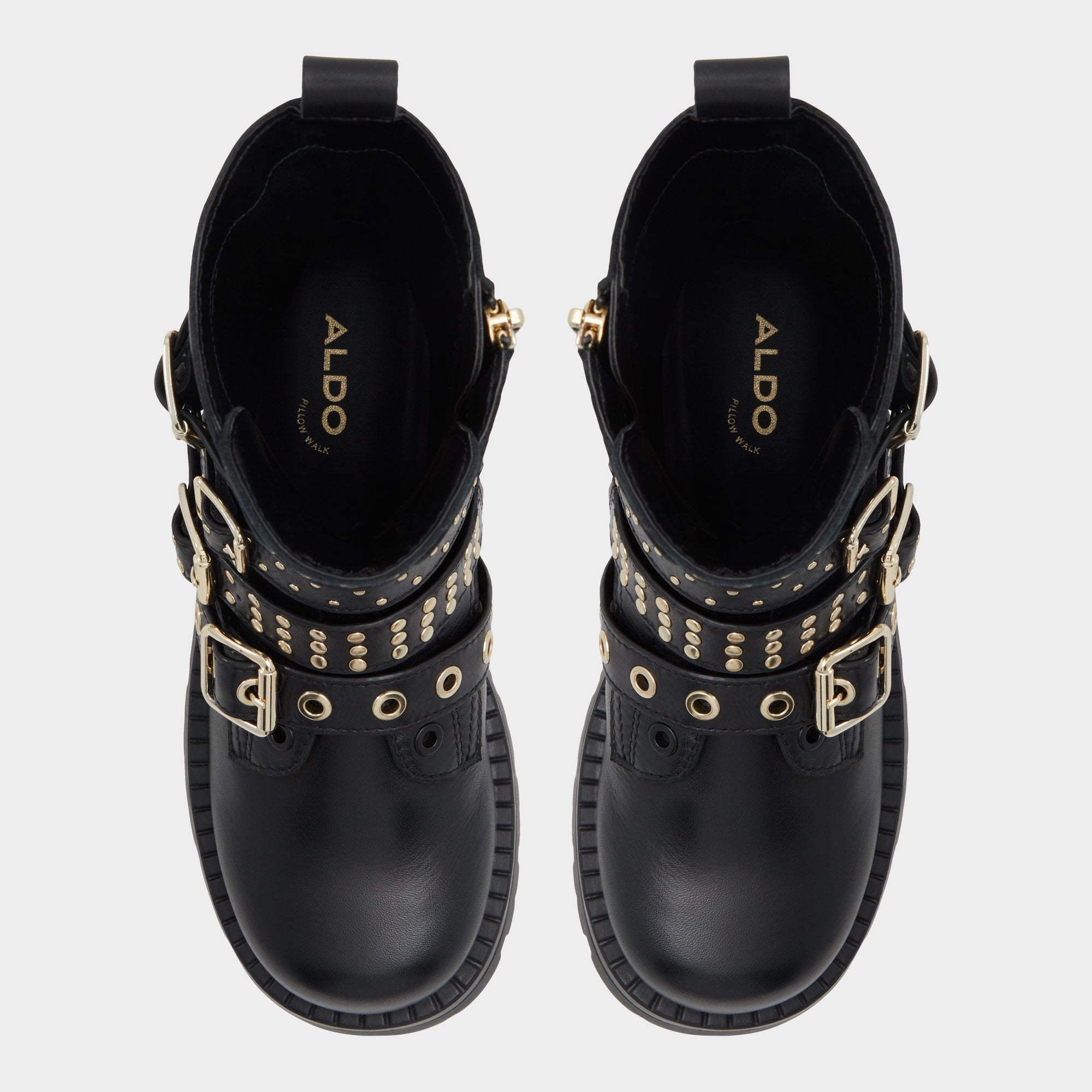 ALDO Vortexia bottines motardes noires boucles 38