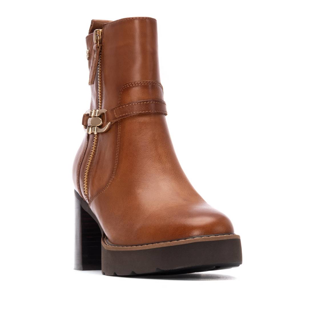 Carmela 16268502 bottines cuir camel à talon