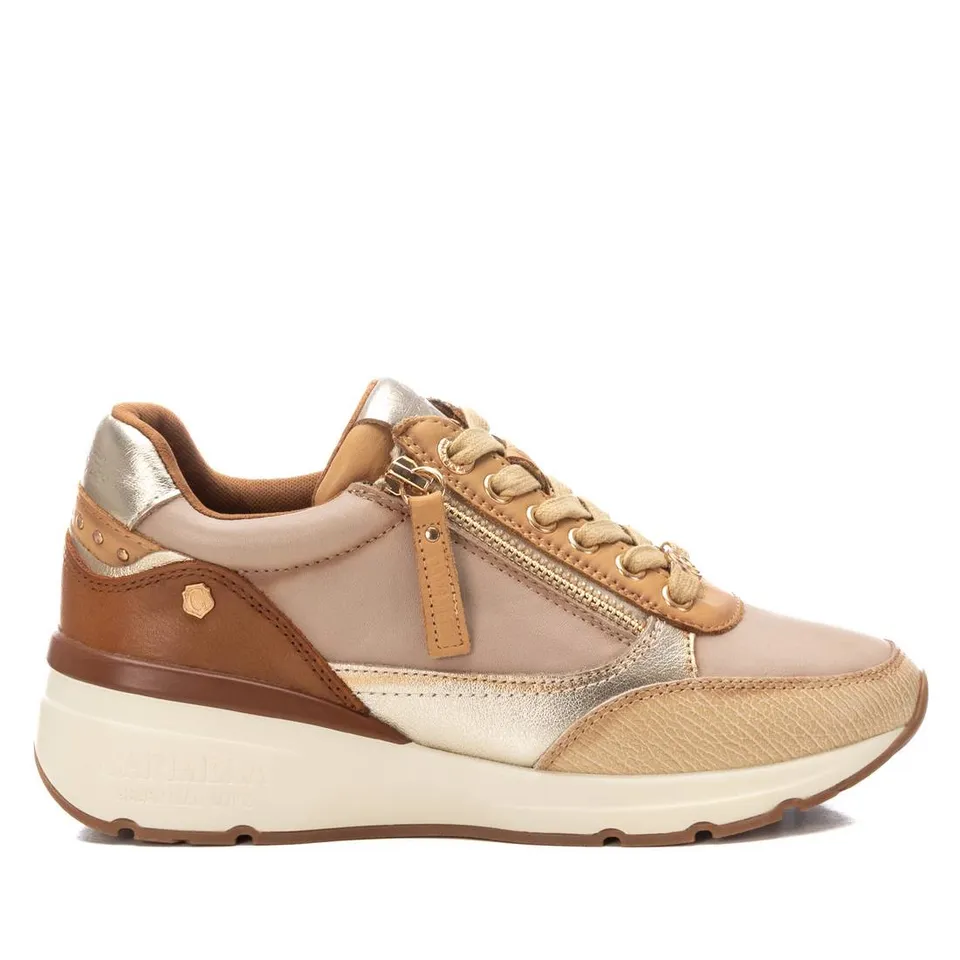 Carmela 16182506 sneaker cuir blanc à zip
